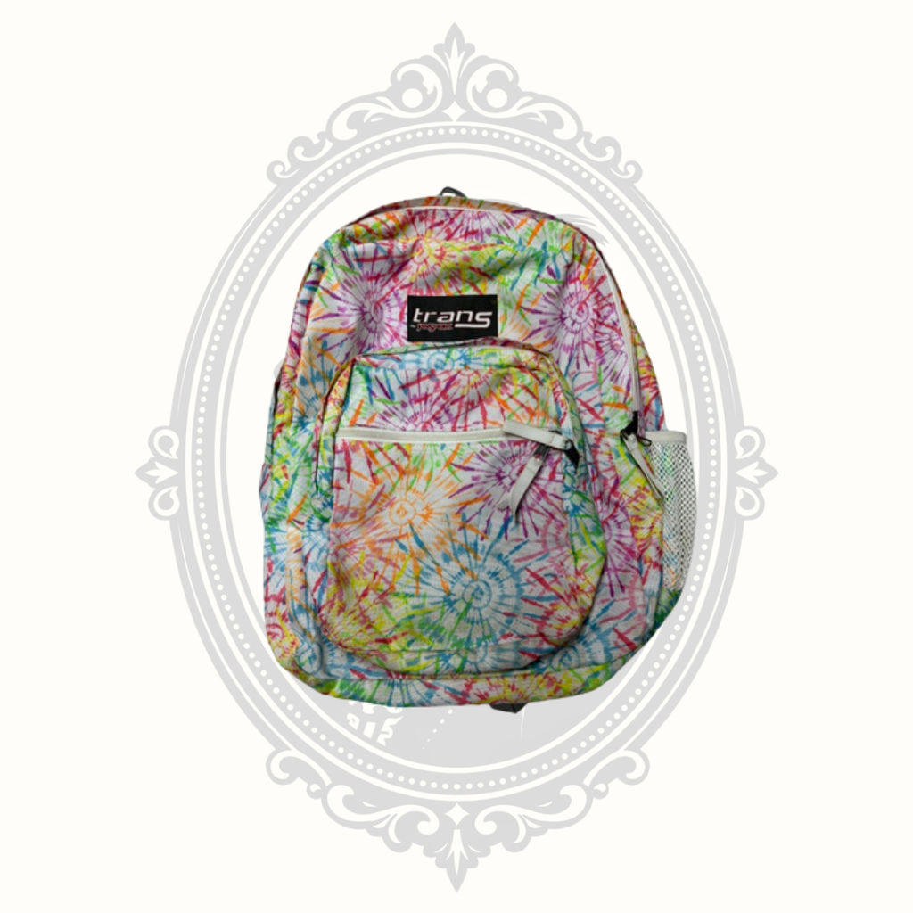 Trans by JanSport Multicolor Tie-Dye Backpack Book Bag with Organizer Pocket