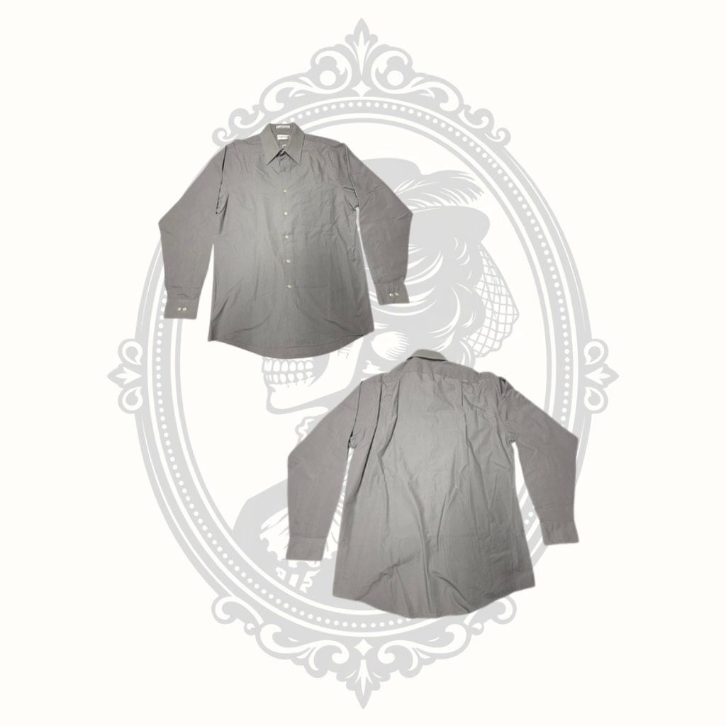 Van Heusen Men's Gray Wrinkle Free Poplin Dress Shirt – 15½ 34/35