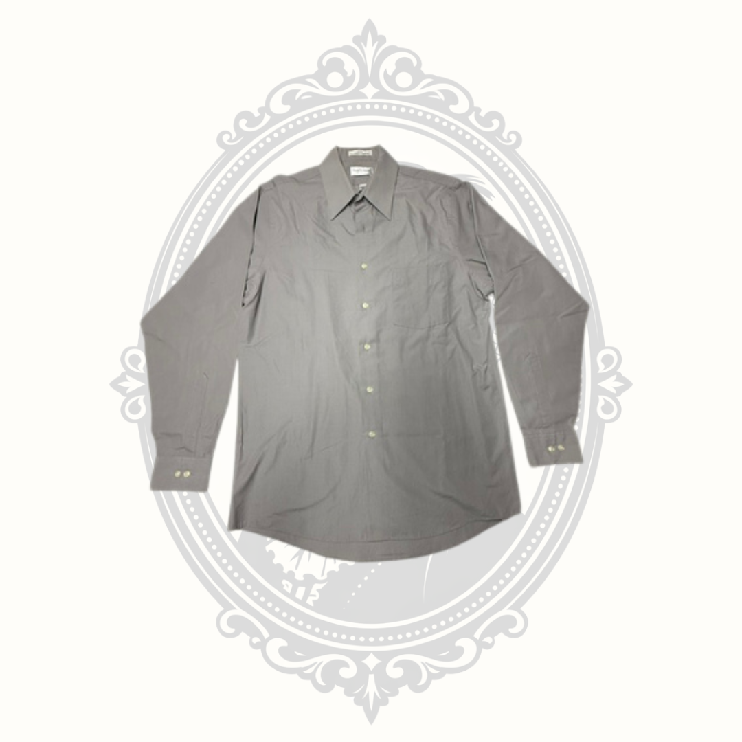 Van Heusen Men's Gray Wrinkle Free Poplin Dress Shirt – 15½ 34/35