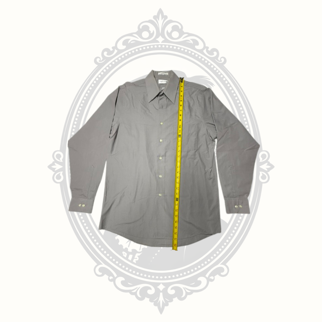 Van Heusen Men's Gray Wrinkle Free Poplin Dress Shirt – 15½ 34/35