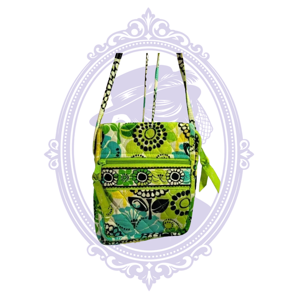 Front view of Vera Bradley Limes Up Mini Hipster crossbody