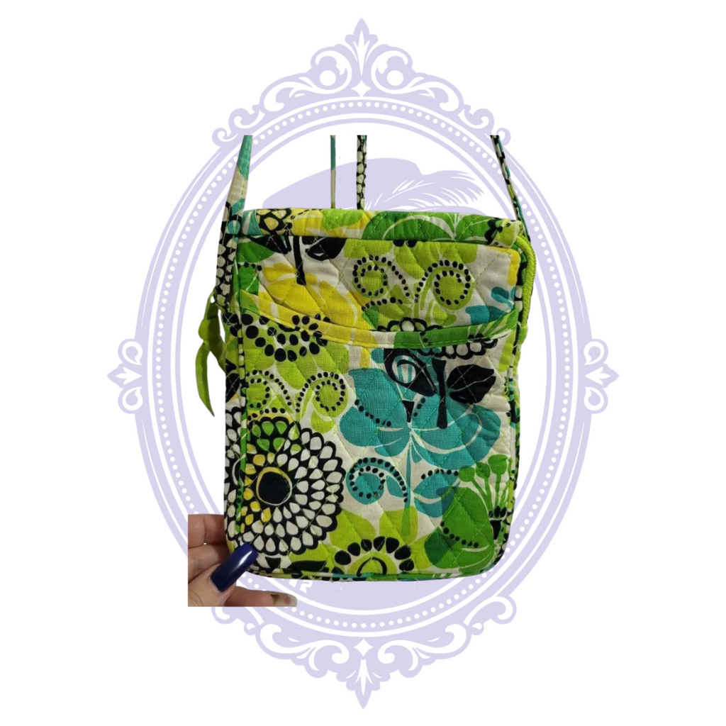 Back of Vera Bradley Limes Up Mini Hipster crossbody