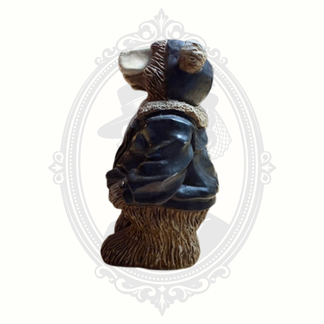 Vintage Aviator Bear Friends Resin Figurine – Pilot & Co-Pilot Aviation Décor