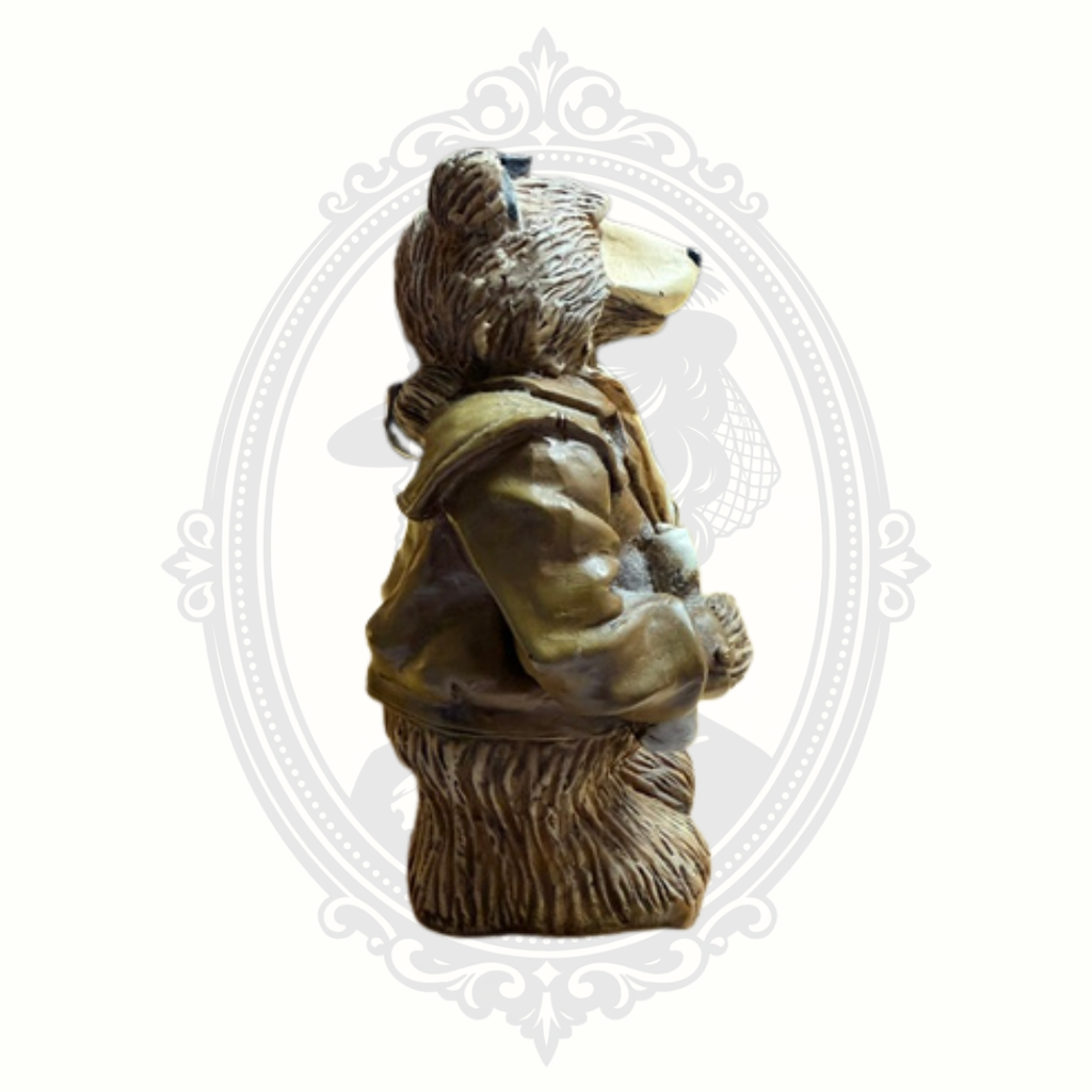Vintage Aviator Bear Friends Resin Figurine – Pilot & Co-Pilot Aviation Décor