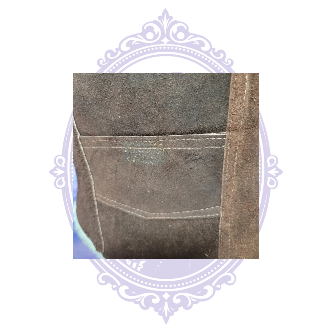 Vintage suede vest detail photograph