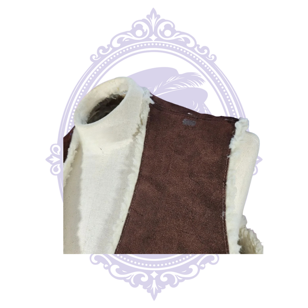 Vintage suede vest detail photograph