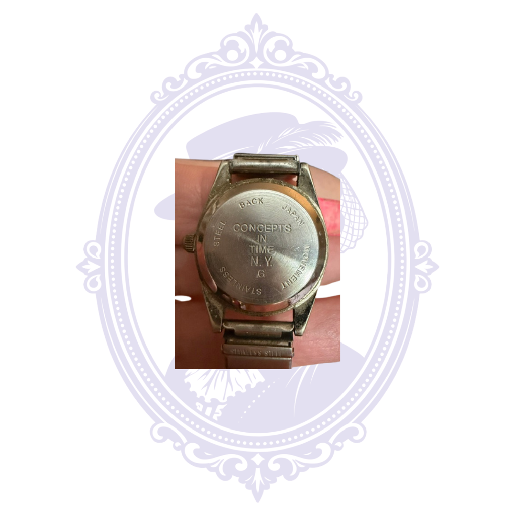 Vintage Concepts in Time N.Y. Pink Dial Silver-Tone Bracelet Watch