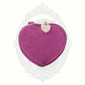 Vintage Gucci Guccissima Heart Coin Purse – Metallic Purple Embossed Leather – GG Monogram Zip Wallet – Made in Italy