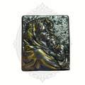 Vintage Madonna & Child Silver Tone Keepsake Trinket Box with Gold Accents – Made in the Philippines