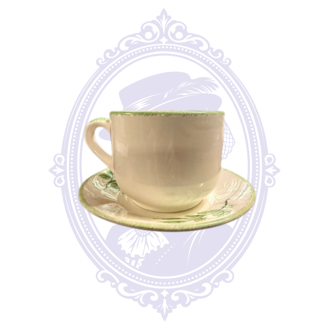 Vintage Rosenthal Germany Hand-Painted “Mother” Rose Cup & Saucer