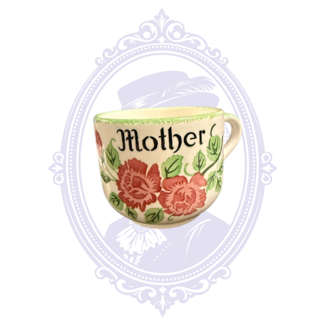 Vintage Rosenthal Germany Hand-Painted “Mother” Rose Cup & Saucer